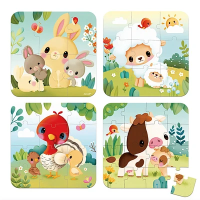 Casse-Tête 4 En 1 - Animaux Ferme