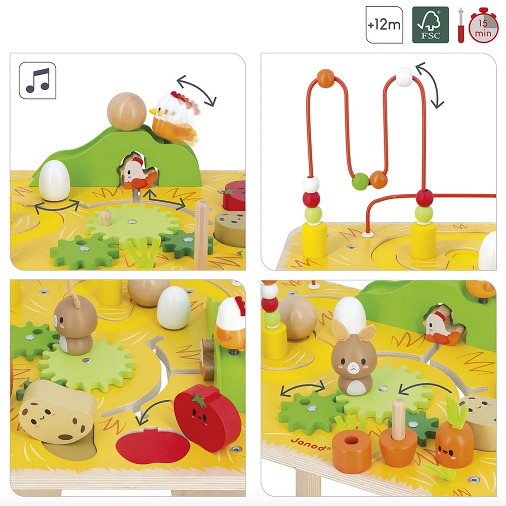 Wooden Farm Activity Table