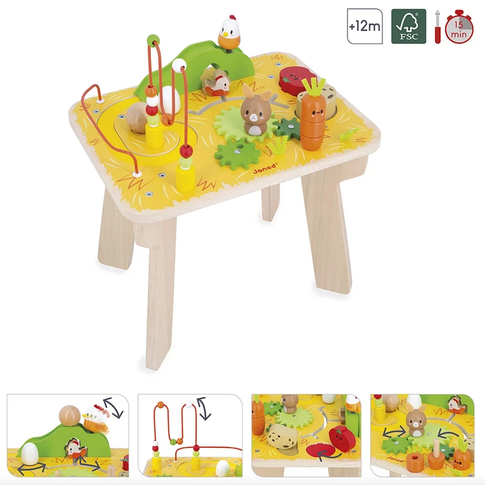 Wooden Farm Activity Table