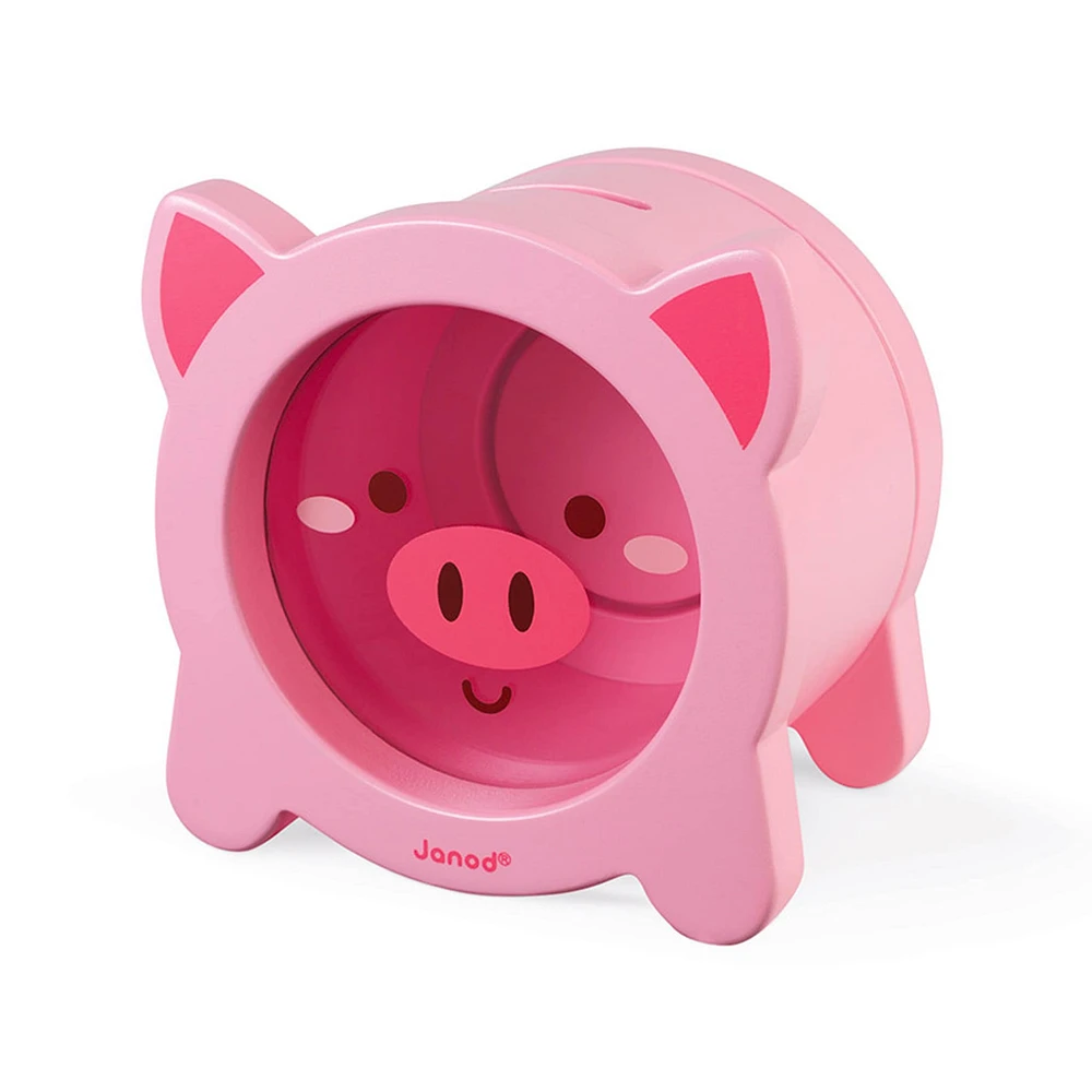 Tirelire Cochon en Bois