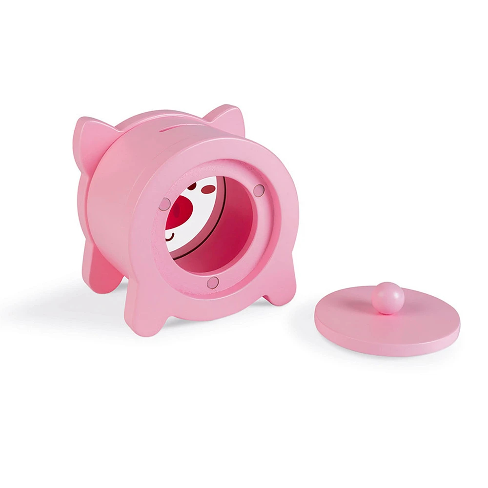 Tirelire Cochon en Bois