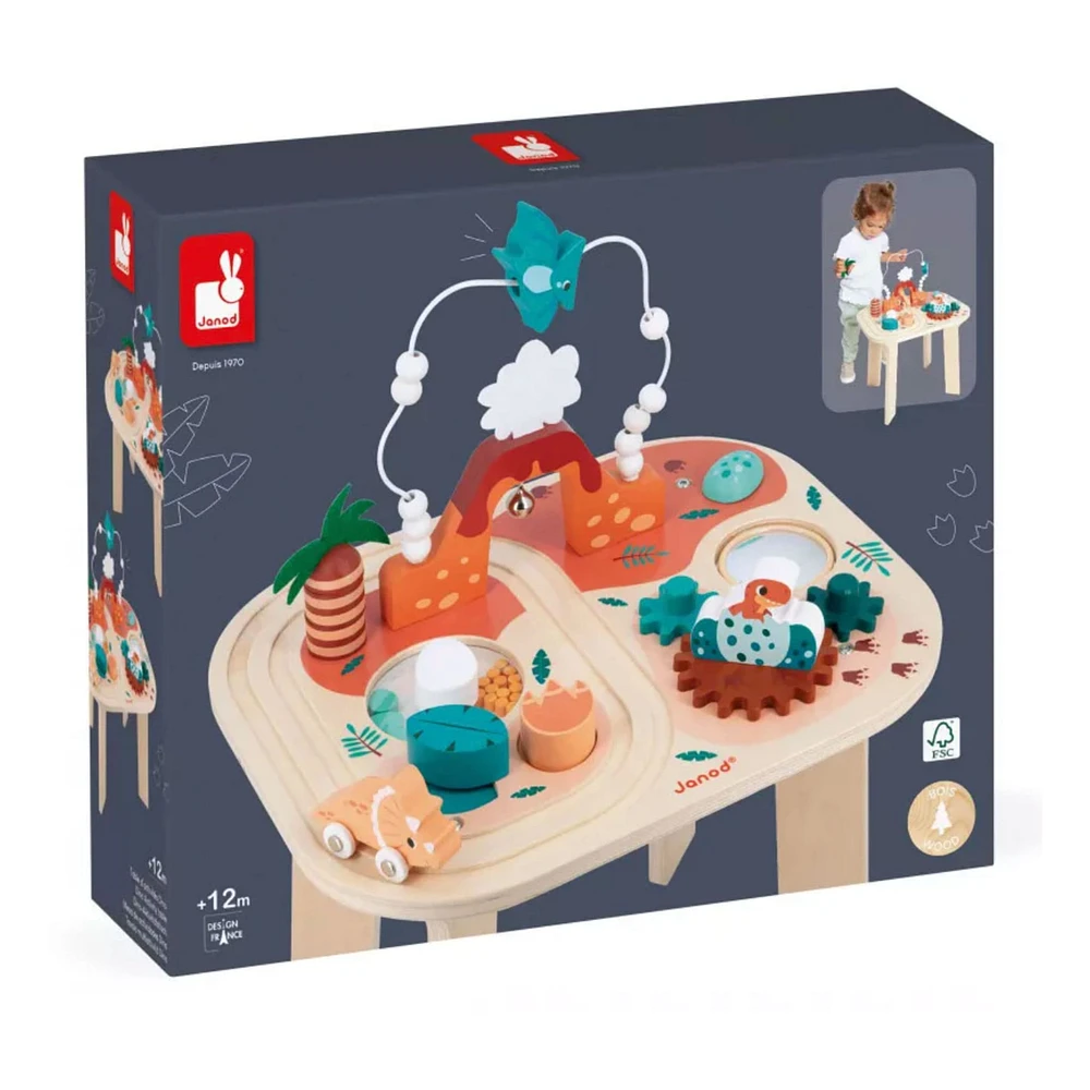 Table d'Activités en Bois - Dino