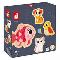 Casse-Tête Évolutifs en Bois (4) - Animaux de Compagnie