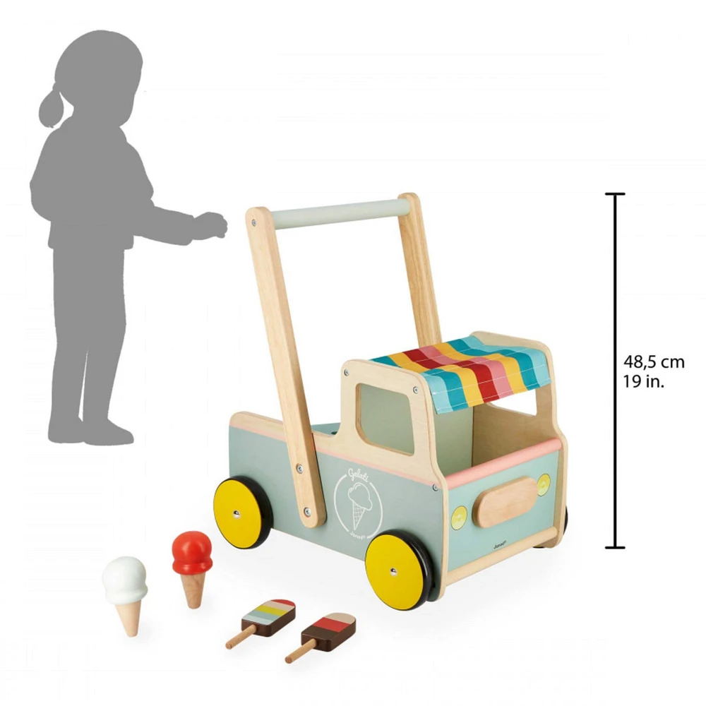 Ice Cream Cart Push-Along Trolley