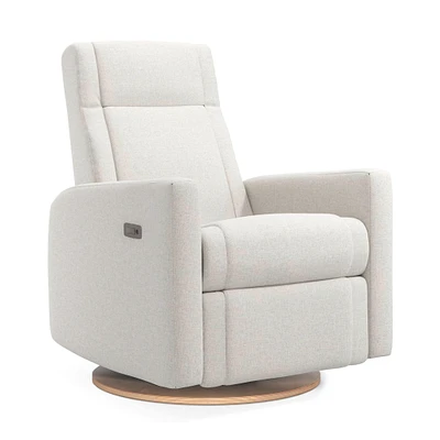 Fauteuil Berçant et Pivotant Nelly - Alta™ Armor 091 / Naturel (Exclusif Clément Tissu Alta™ anti-tache) avec Mécanisme Électrique
