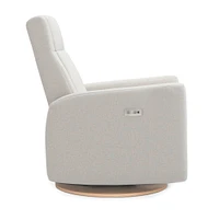 Fauteuil Berçant et Pivotant Nelly - Alta™ Armor 091 / Naturel (Exclusif Clément Tissu Alta™ anti-tache) avec Mécanisme Électrique