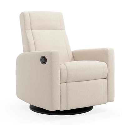 Rocking and Swivel Armchair Nelly - Beyond Sheep Cream / Black