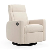 Rocking and Swivel Armchair Nelly - Beyond Sheep Cream / Black