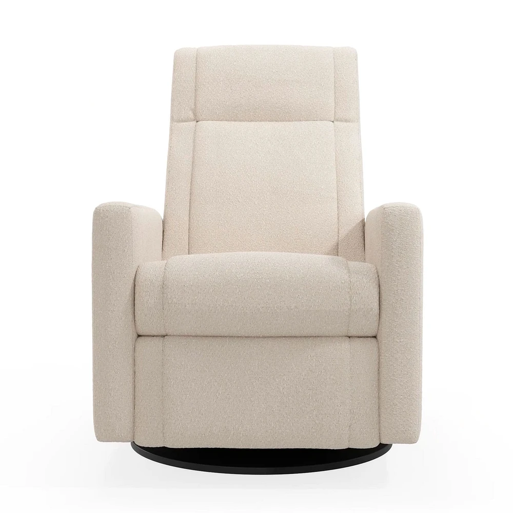 Rocking and Swivel Armchair Nelly - Beyond Sheep Cream / Black