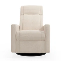 Rocking and Swivel Armchair Nelly - Beyond Sheep Cream / Black