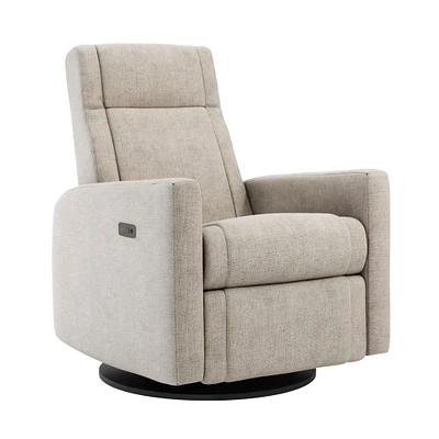 Rocking and Swivel Armchair Nelly - Breather Driftwood / Black - Motorized Electric