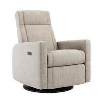 Rocking and Swivel Armchair Nelly - Breather Driftwood / Black - Motorized Electric