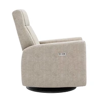 Rocking and Swivel Armchair Nelly - Breather Driftwood / Black - Motorized Electric