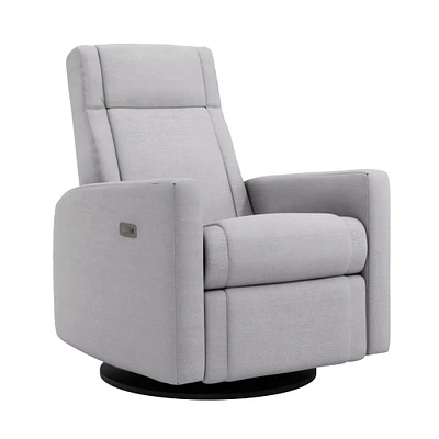Rocking and Swivel Armchair Nelly - Como Dove Grey / Black - Motorized Electric
