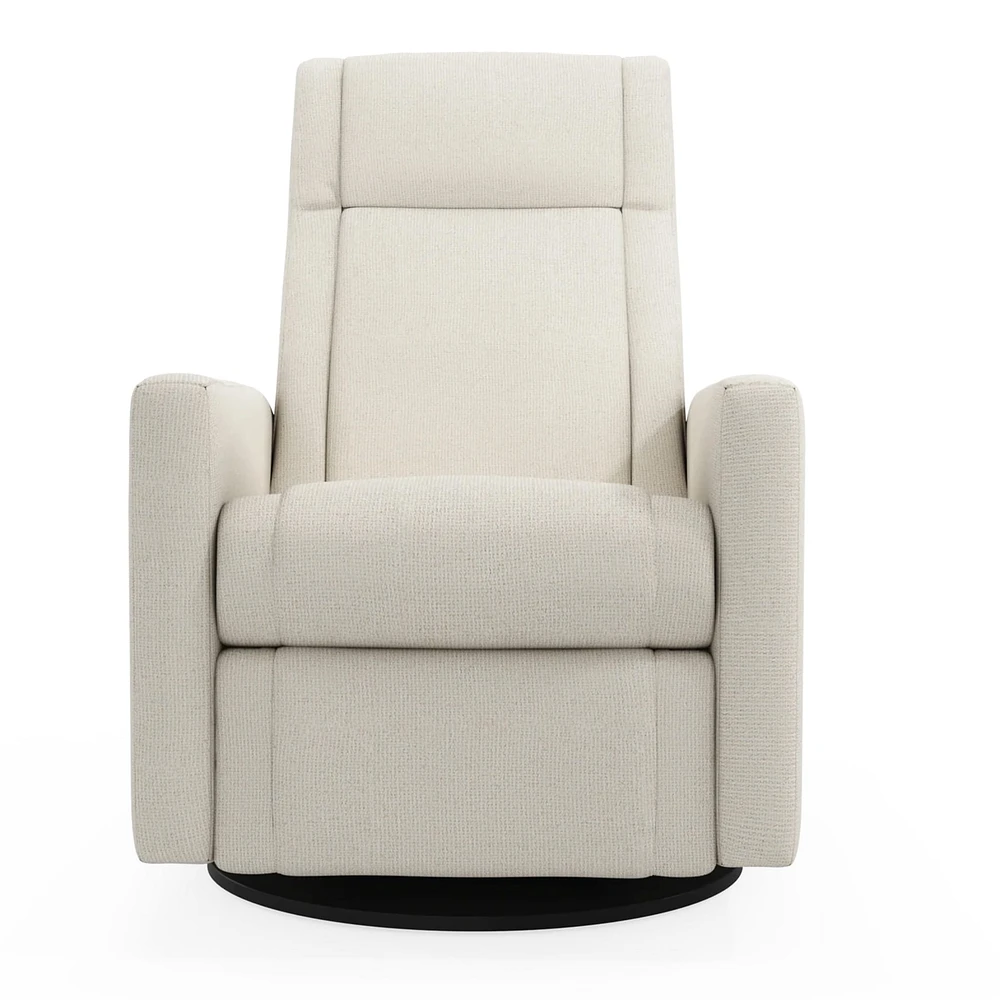 Fauteuil Berçant et Pivotant Nelly - Henequen (Tissu anti-tache)