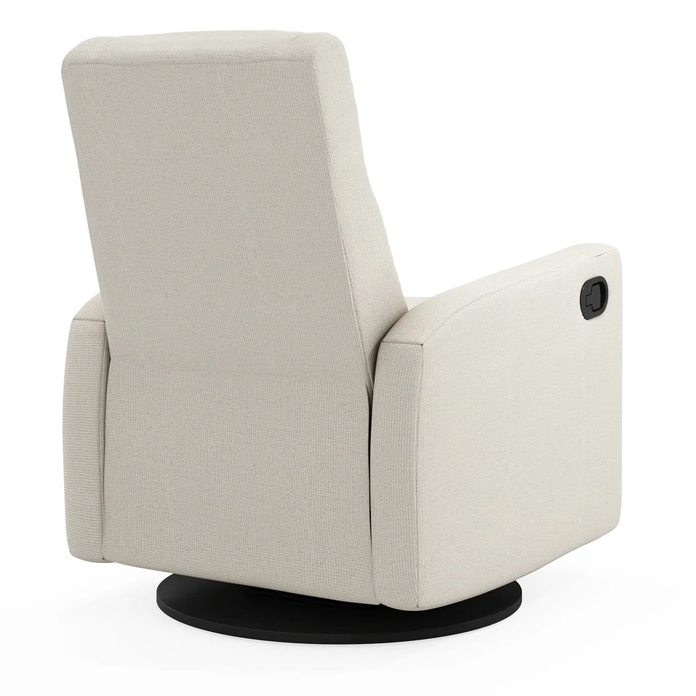 Fauteuil Berçant et Pivotant Nelly - Henequen (Tissu anti-tache)
