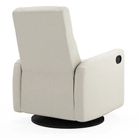 Fauteuil Berçant et Pivotant Nelly - Henequen (Tissu anti-tache)