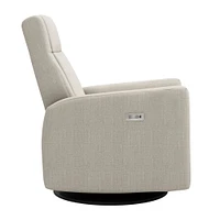 Rocking and Swivel Armchair Nelly - Nubia Ivory / Black - Motorized Electric