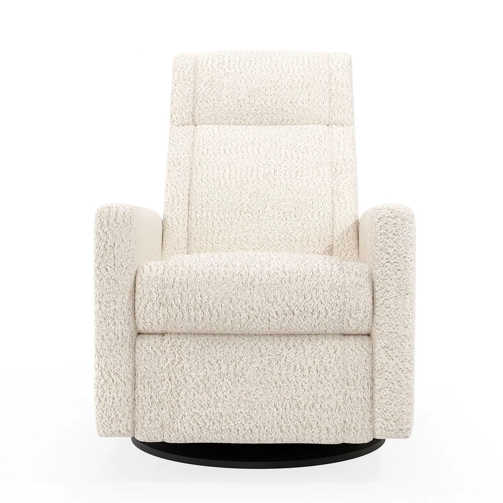 Fauteuil Berçant et Pivotant Nelly - Puppy Pearl / Noir