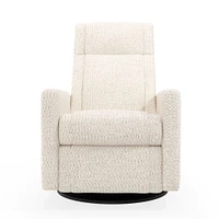 Fauteuil Berçant et Pivotant Nelly - Puppy Pearl / Noir