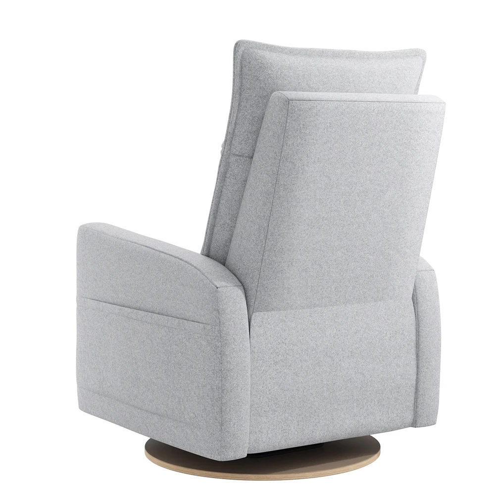Rocking and Swivel Armchair Arya - Arlo Heather Silver