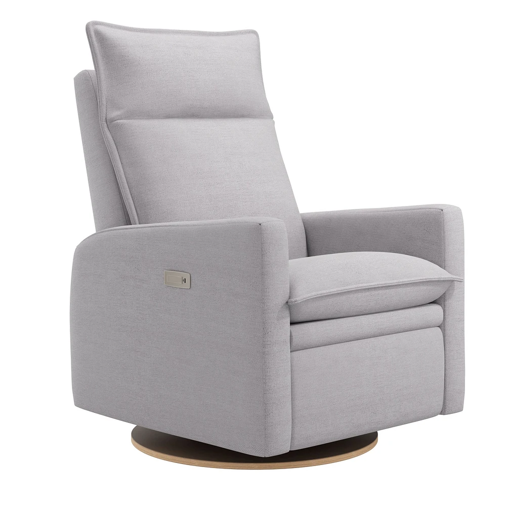 Rocking and Swivel Armchair Arya - Como Dove Grey - Motorized Electric