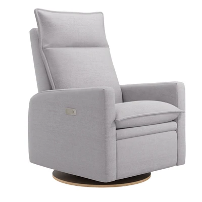 Rocking and Swivel Armchair Arya - Como Dove Grey - Motorized Electric
