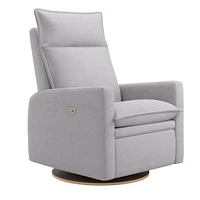 Rocking and Swivel Armchair Arya - Como Dove Grey - Motorized Electric