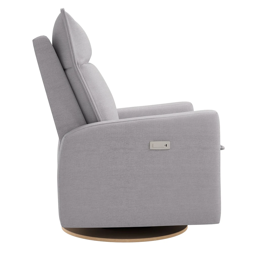 Rocking and Swivel Armchair Arya - Como Dove Grey - Motorized Electric