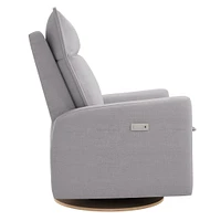 Rocking and Swivel Armchair Arya - Como Dove Grey - Motorized Electric
