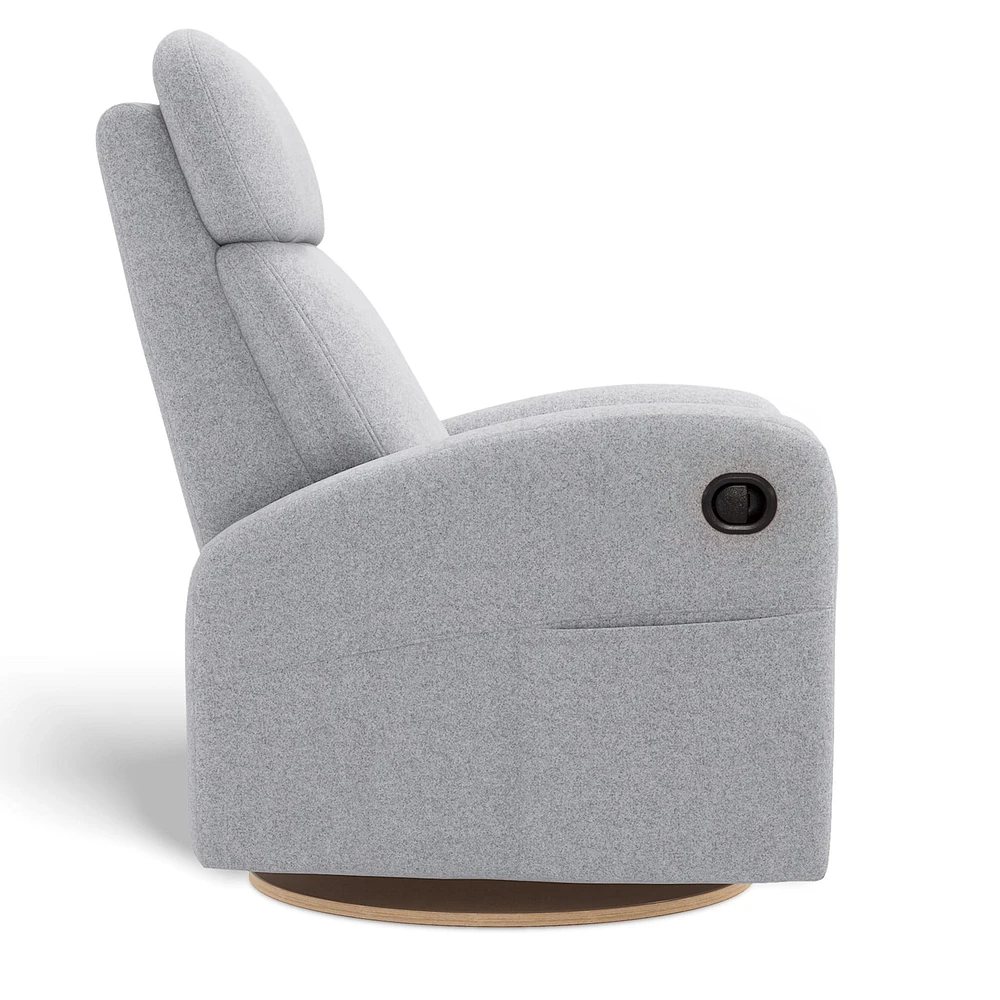 Upholstered  Rocking Armchair Swivel, Glider, Recliner Hailey - Arlo Heather Silver