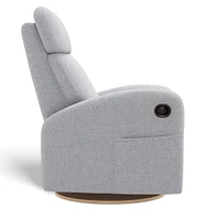 Upholstered  Rocking Armchair Swivel, Glider, Recliner Hailey - Arlo Heather Silver