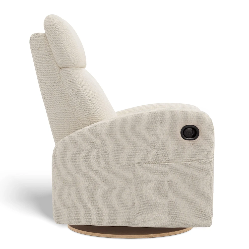 Fauteuil Berçant Inclinable Pivotant Hailey - Henequen (Tissu anti-tache)