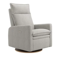 Fauteuil Berçant et Pivotant Arya - Nubia Silver avec Mécanisme Électrique