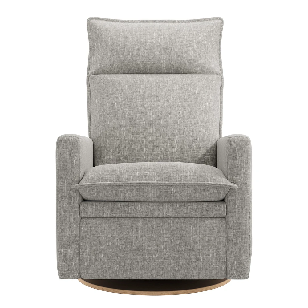 Fauteuil Berçant et Pivotant Arya - Nubia Silver avec Mécanisme Électrique