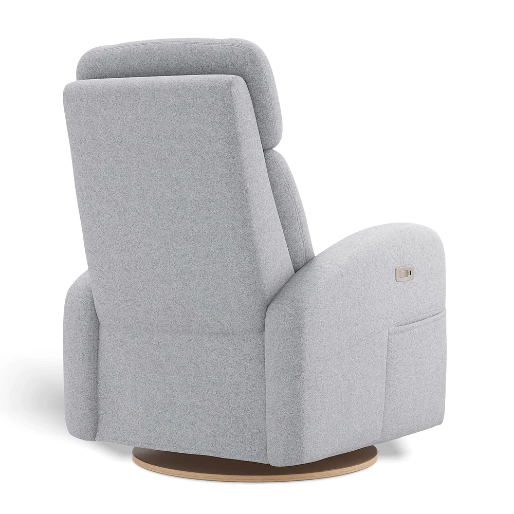 Fauteuil Berçant Inclinable Pivotant Hailey Arlo Heather Silver avec Mécanisme Électrique
