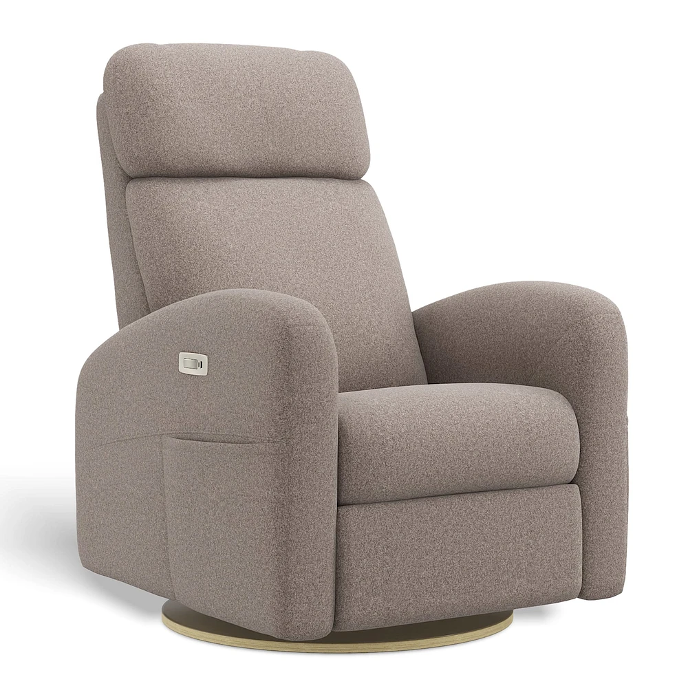 Fauteuil Berçant Inclinable Pivotant Hailey Arlo Beige avec Mécanisme Électrique