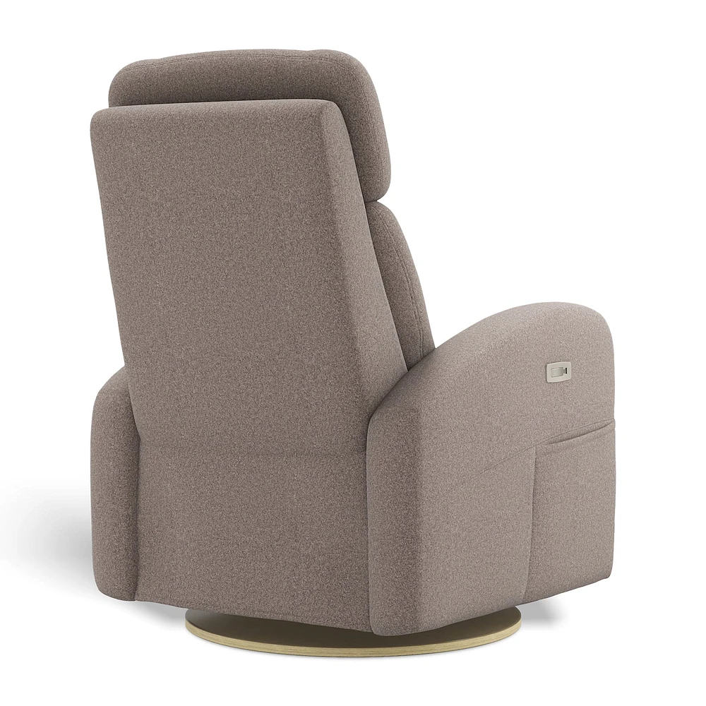 Fauteuil Berçant Inclinable Pivotant Hailey Arlo Beige avec Mécanisme Électrique