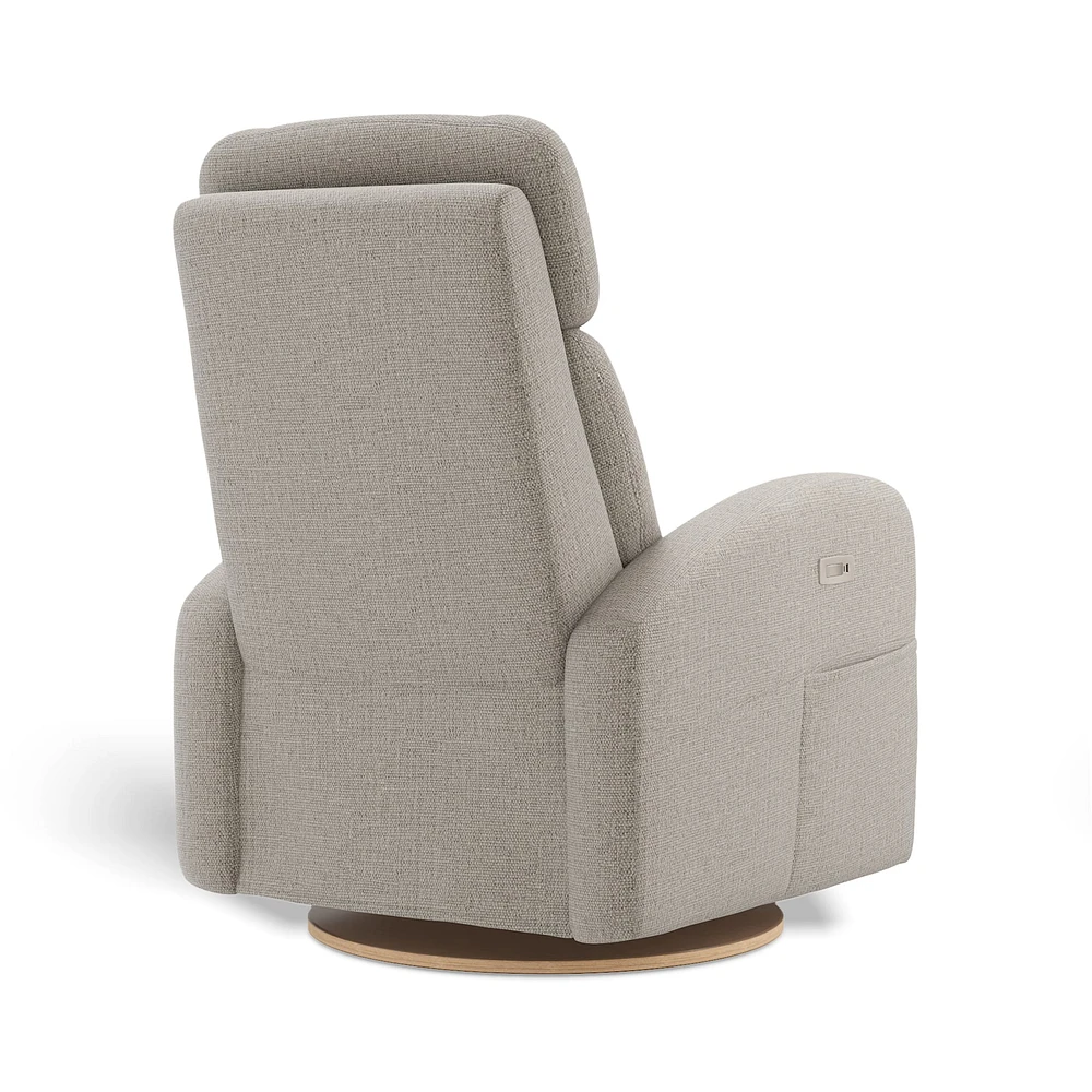 Fauteuil Berçant Inclinable Pivotant Hailey Breather Driftwood avec Mécanisme Électrique