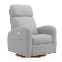 Upholstered Rocking Armchair  Swivel, Glider, Recliner Hailey - Como Dove Grey Motorized Electric