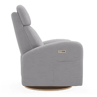 Upholstered Rocking Armchair  Swivel, Glider, Recliner Hailey - Como Dove Grey Motorized Electric
