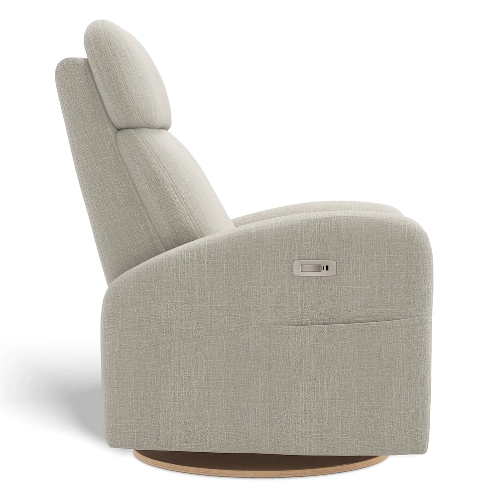 Fauteuil Berçant Inclinable Pivotant Hailey Nubia Silver avec Mécanisme Électrique