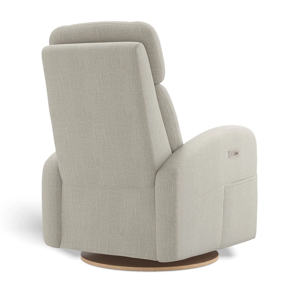 Fauteuil Berçant Inclinable Pivotant Hailey Nubia Silver avec Mécanisme Électrique