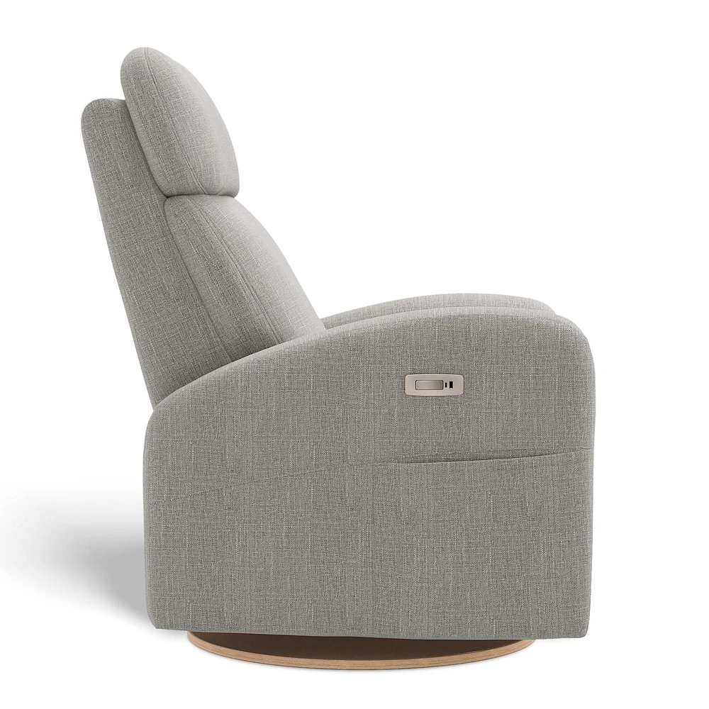 Fauteuil Berçant Inclinable Pivotant Hailey Nubia Silver avec Mécanisme Électrique