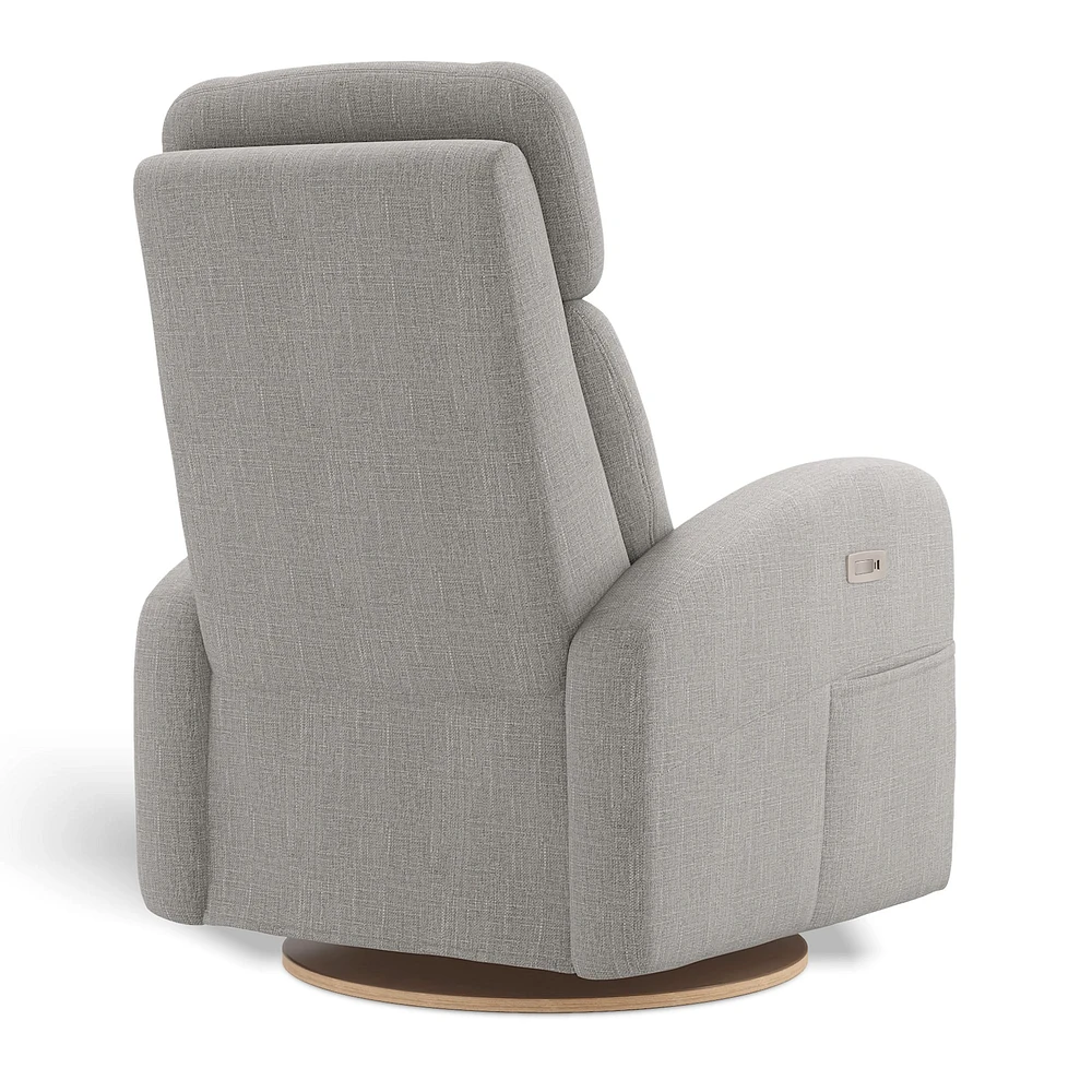 Fauteuil Berçant Inclinable Pivotant Hailey Nubia Silver avec Mécanisme Électrique