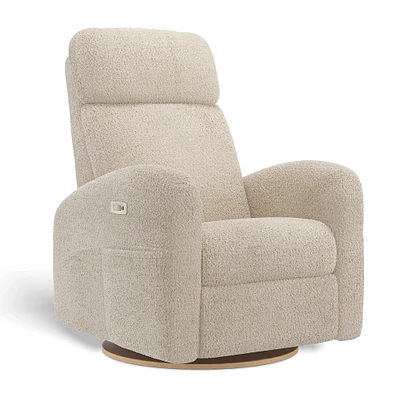 Fauteuil Berçant Inclinable Pivotant Hailey Puppy Sand avec Mécanisme Électrique