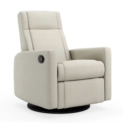 Rocking and Swivel Armchair Nelly - Como Sand / Black