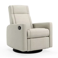 Rocking and Swivel Armchair Nelly - Como Sand / Black