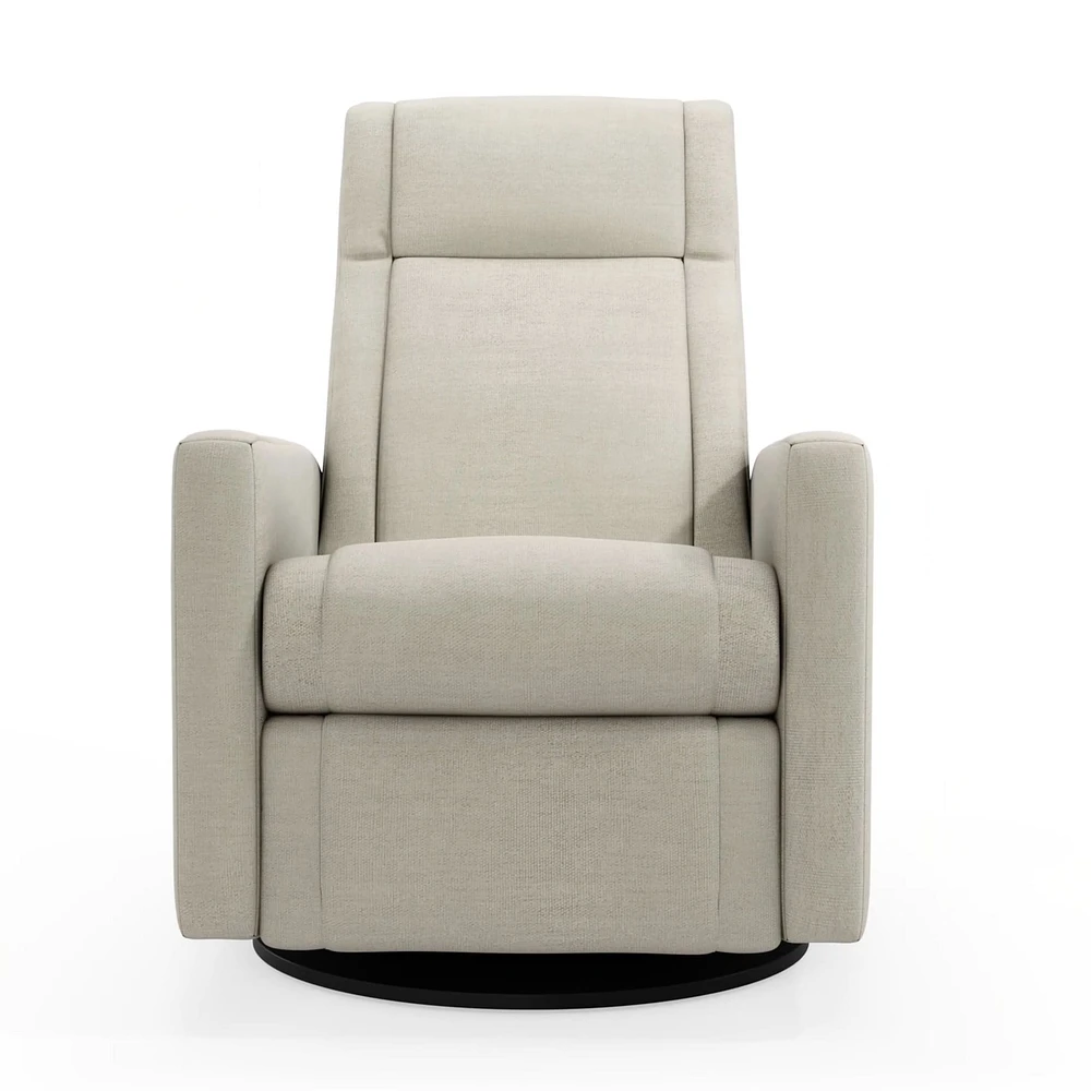 Rocking and Swivel Armchair Nelly - Como Sand / Black