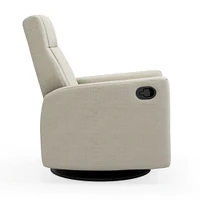 Rocking and Swivel Armchair Nelly - Como Sand / Black